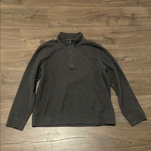 Men's Calvin Klein Gray Classic Quarter-Zip Long Sleeve Pullover, Size Large